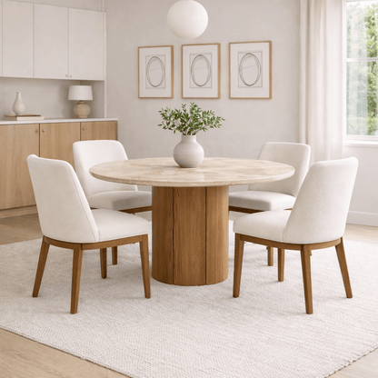 Arabia Wood Dining Chair White - Urban Lifestyle