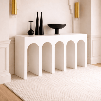 Arch White Console Table - Urban Lifestyle