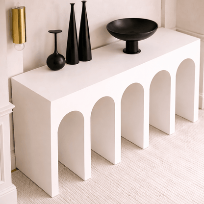 Arch White Console Table - Urban Lifestyle