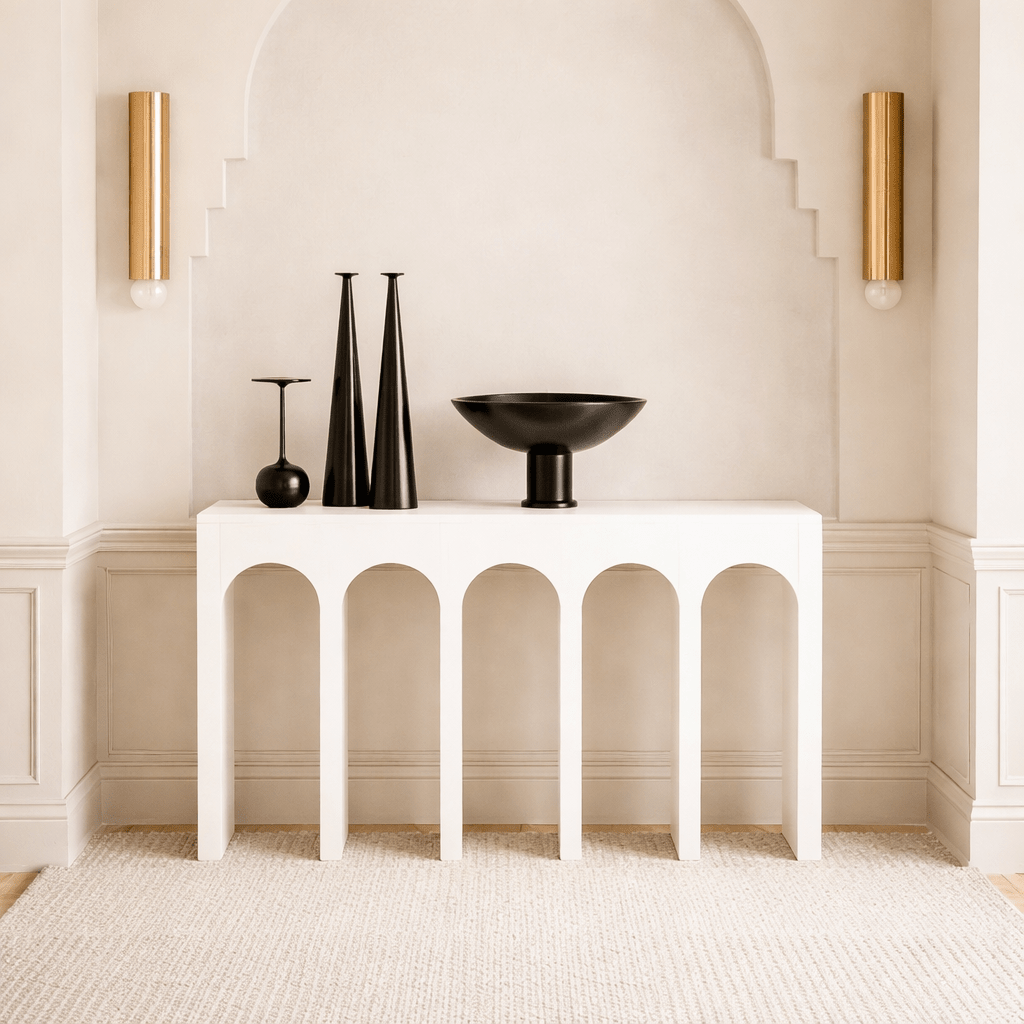 Arch White Console Table - Urban Lifestyle