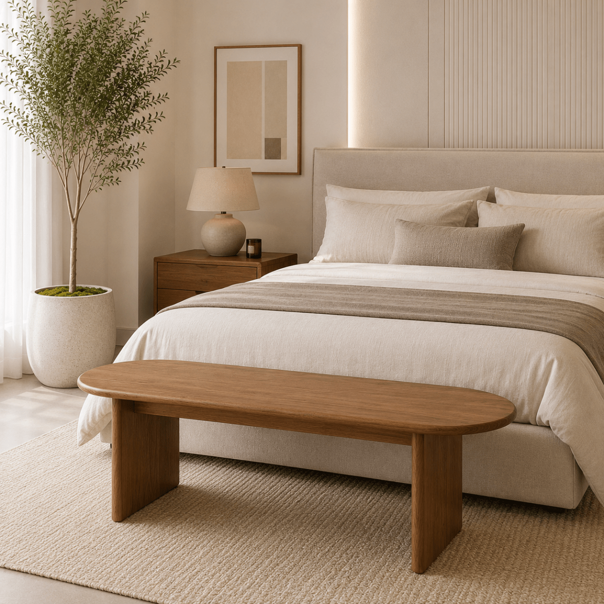 Arden Wooden Bench Brown - Urban Lifestyle General Trading LLC