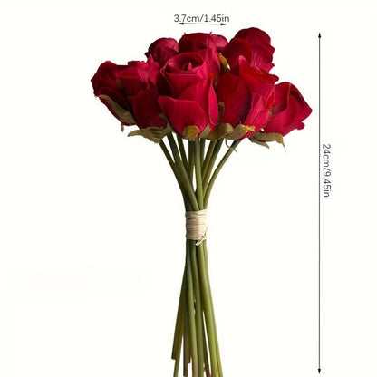 Artificial Red Roses Bouquet 12pcs - Urban Lifestyle General Trading LLC