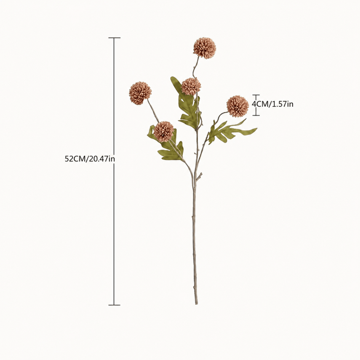 Autumn Brown Dandelion Artificial Flowers – 12pcs - Urban Lifestyle General Trading LLC