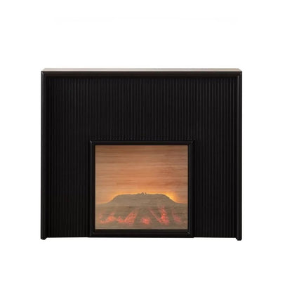 Baker Fireplace Display Console Black - Urban Lifestyle Furniture