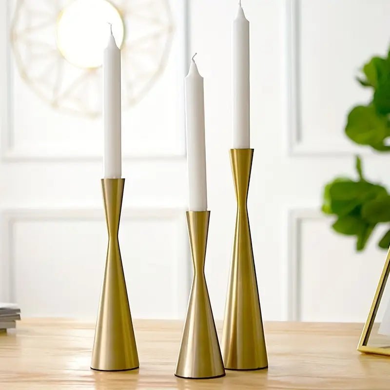 Bronze Set of 3 Candlestick Sets - Urban Lifestyle Furniture