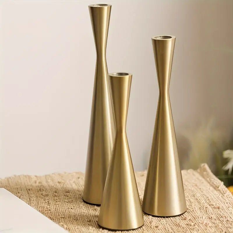 Bronze Set of 3 Candlestick Sets - Urban Lifestyle Furniture