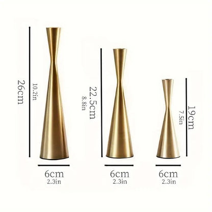 Bronze Set of 3 Candlestick Sets - Urban Lifestyle Furniture