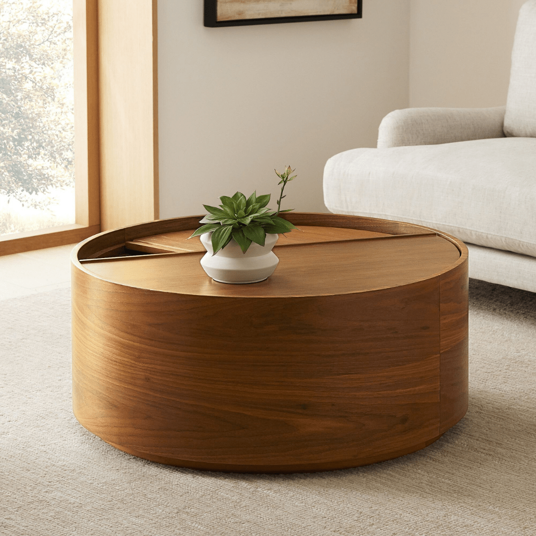 Casa Swivel Top Storage Coffee Table Brown - Urban Lifestyle Furniture