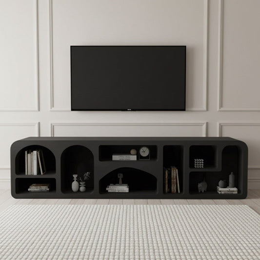 Cave Tv Unit Black 200cm - Urban Lifestyle Furniture
