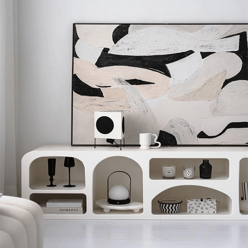 Cave Tv Unit White 200cm - Urban Lifestyle Furniture Trading LLC