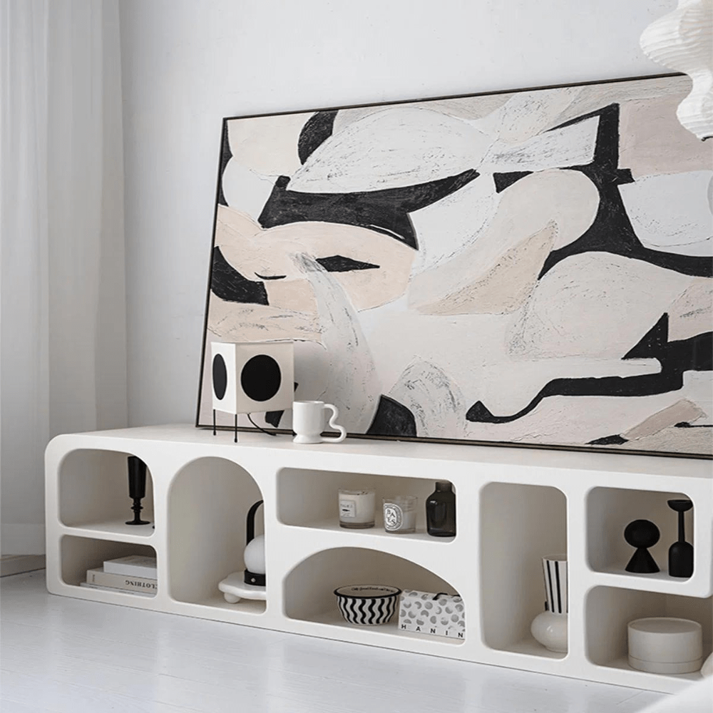Cave Tv Unit White 200cm - Urban Lifestyle Furniture Trading LLC