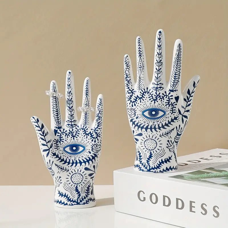 Ceramic Ring Holder Hand Jewelry Display - Urban Lifestyle Furniture Trading LLC