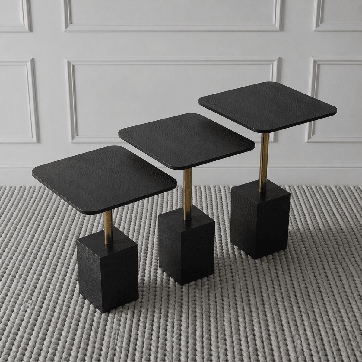 Chantal Black Nesting Tables - Urban Lifestyle General Trading LLC