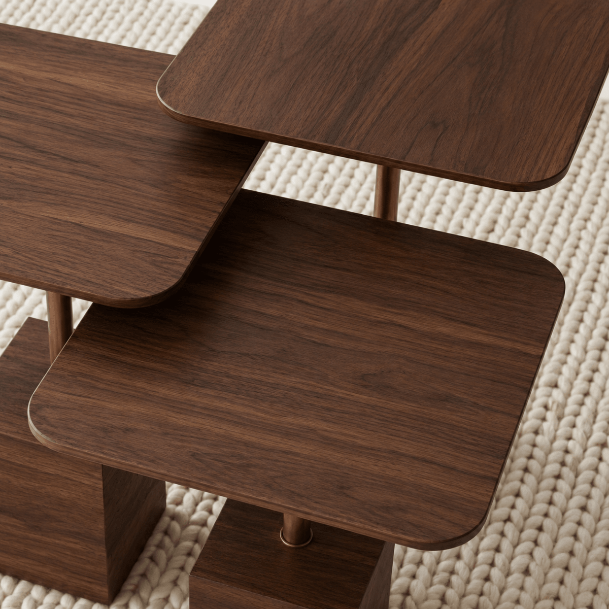Chantal Walnut Nesting Tables - Urban Lifestyle General Trading LLC