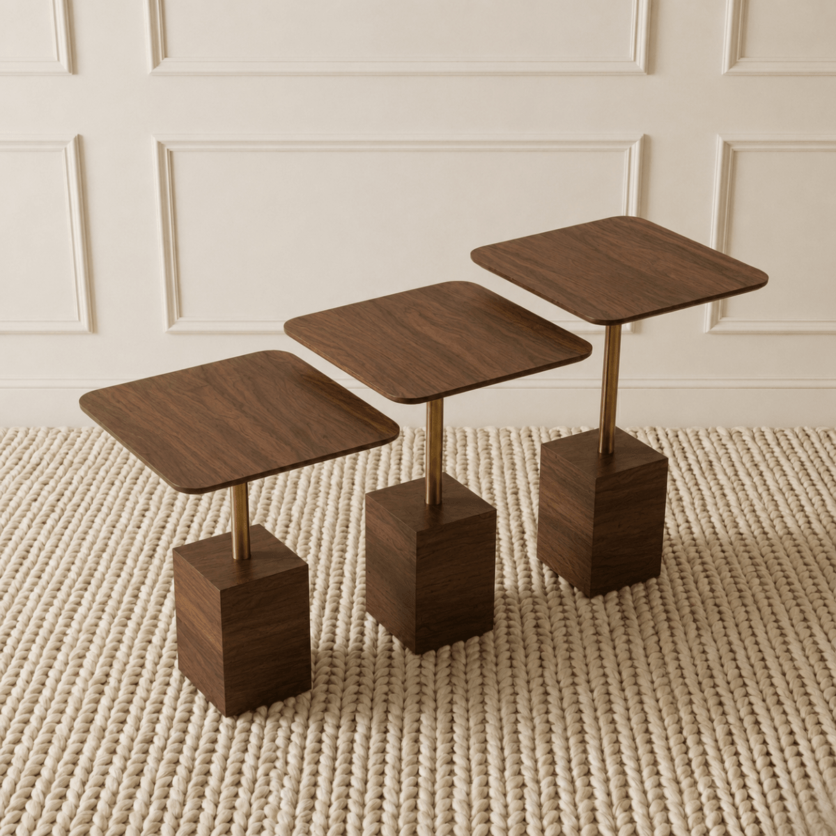 Chantal Walnut Nesting Tables - Urban Lifestyle General Trading LLC