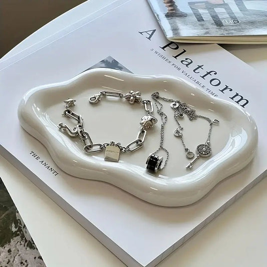 Cloud Ceramic Decorative Storage Tray - Urban Lifestyle Furniture Trading LLC