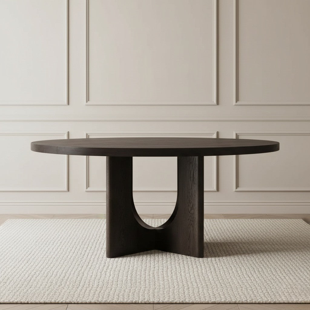 Corta Round Dining Table Black - Urban Lifestyle Furniture