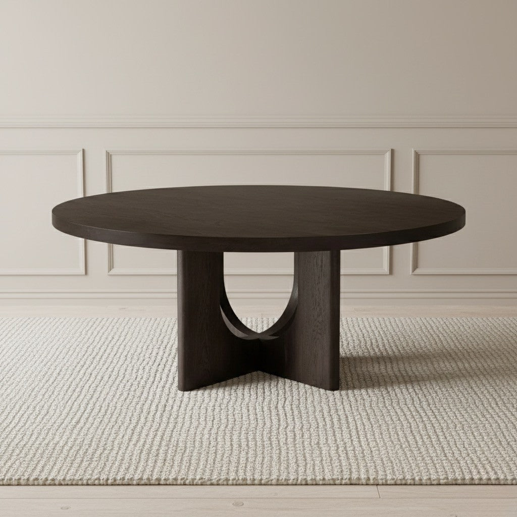 Corta Round Dining Table Black - Urban Lifestyle Furniture