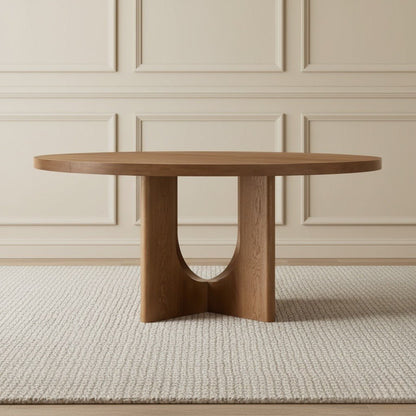 Corta Round Dining Table Brown - Urban Lifestyle Furniture