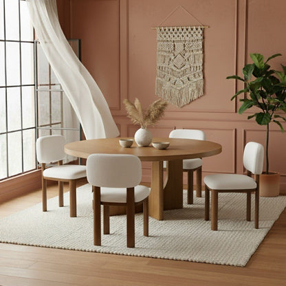 Corta Round Dining Table Brown - Urban Lifestyle Furniture