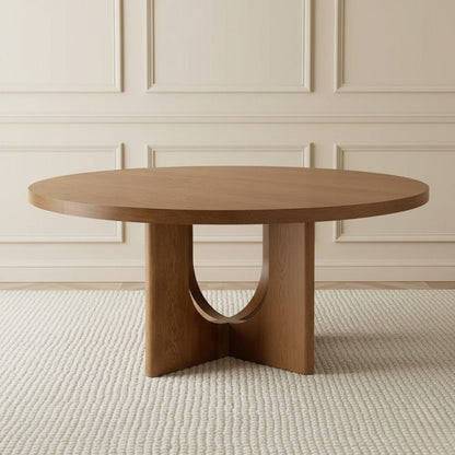 Corta Round Dining Table Brown - Urban Lifestyle Furniture