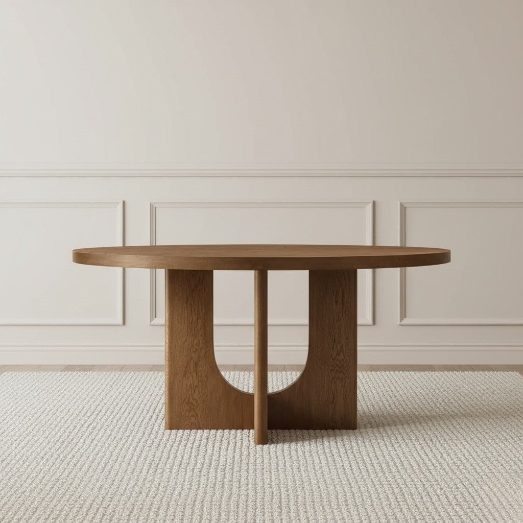 Corta Round Dining Table Brown - Urban Lifestyle Furniture