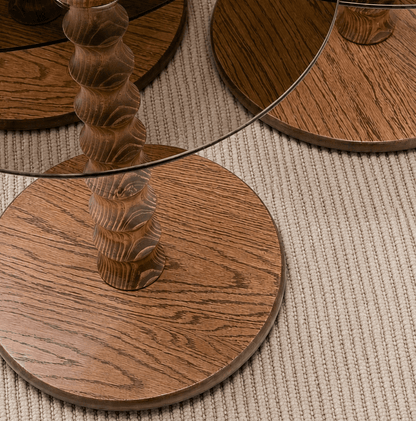 Dior Nesting Coffee Tables Walnut - Urban Lifestyle General Trading LLC