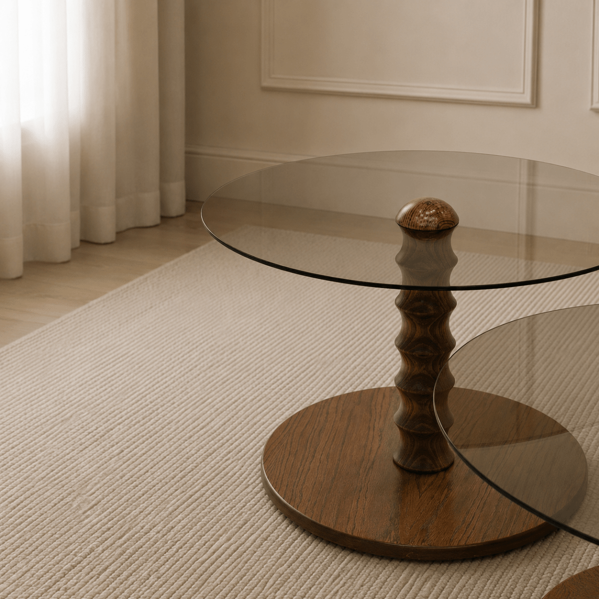 Dior Nesting Coffee Tables Walnut - Urban Lifestyle General Trading LLC