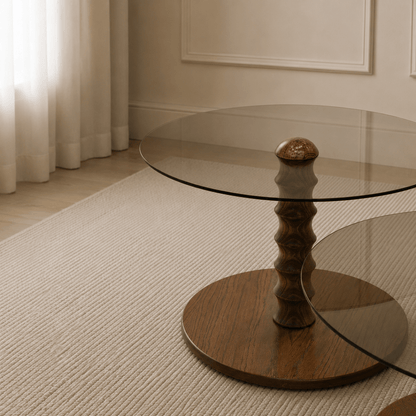 Dior Nesting Coffee Tables Walnut - Urban Lifestyle General Trading LLC