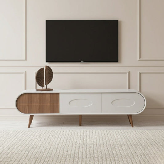 Discovery Tv Unit Cream Walnut 200cm - Urban Lifestyle Furniture