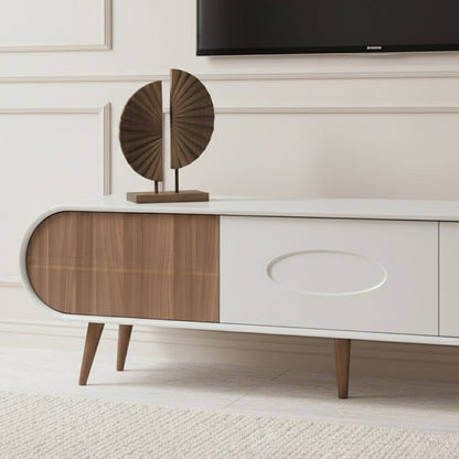 Discovery Tv Unit Cream Walnut 200cm - Urban Lifestyle Furniture