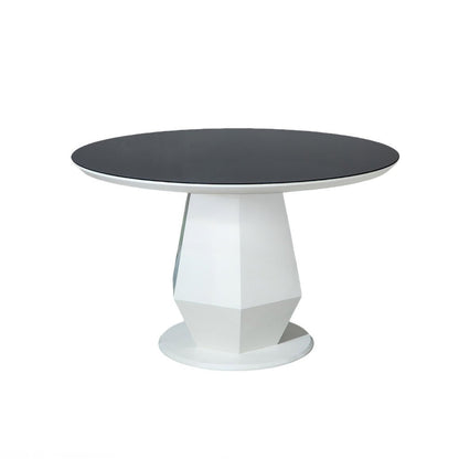 Dolce Round Dining Table Black White - Urban Lifestyle General Trading LLC