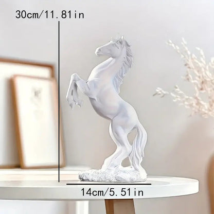 Elegant Resin Horse Statue White - Urban Lifestyle Furniture Trading LLC