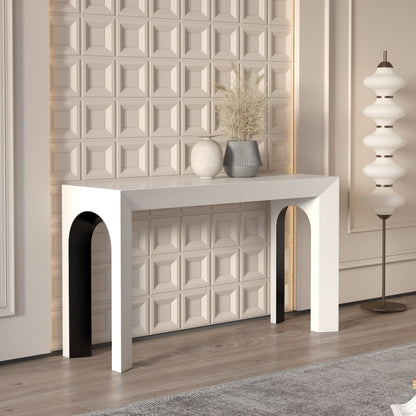 Elite Console Table White Black - Urban Lifestyle Furniture Trading LLC