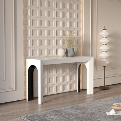 Elite Console Table White Black - Urban Lifestyle Furniture Trading LLC