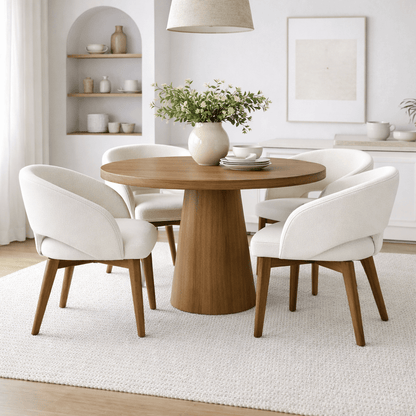 Ella Wood Swivel Dining Chair - Urban Lifestyle