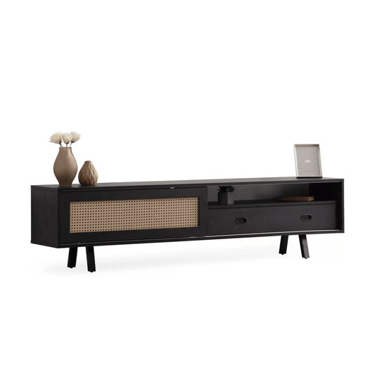 Finn Tv Unit Black 200cm - Urban Lifestyle Furniture