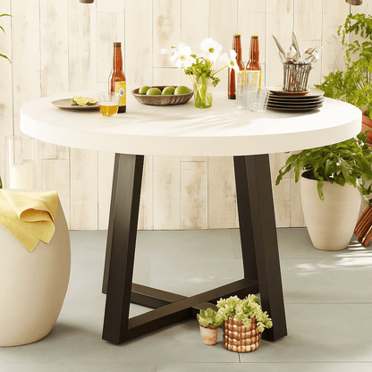Grace Indoor/Outdoor Round Dining Table - Urban Lifestyle Furniture