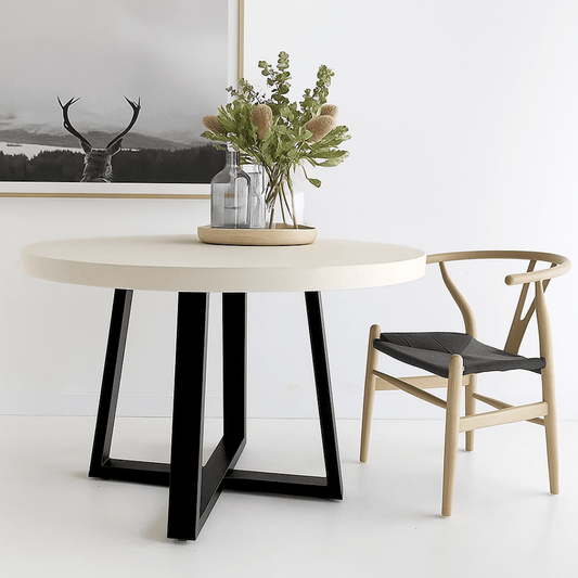 Grace Indoor/Outdoor Round Dining Table Sand - Urban Lifestyle Furniture