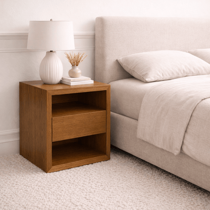 Hasting Wood Bedside Table Brown - Urban Lifestyle