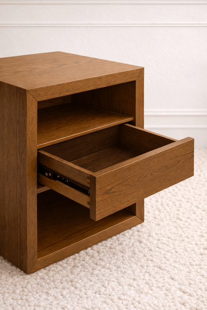 Hasting Wood Bedside Table Brown - Urban Lifestyle