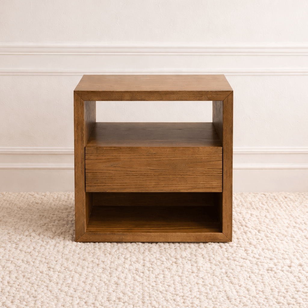 Hasting Wood Bedside Table Brown - Urban Lifestyle