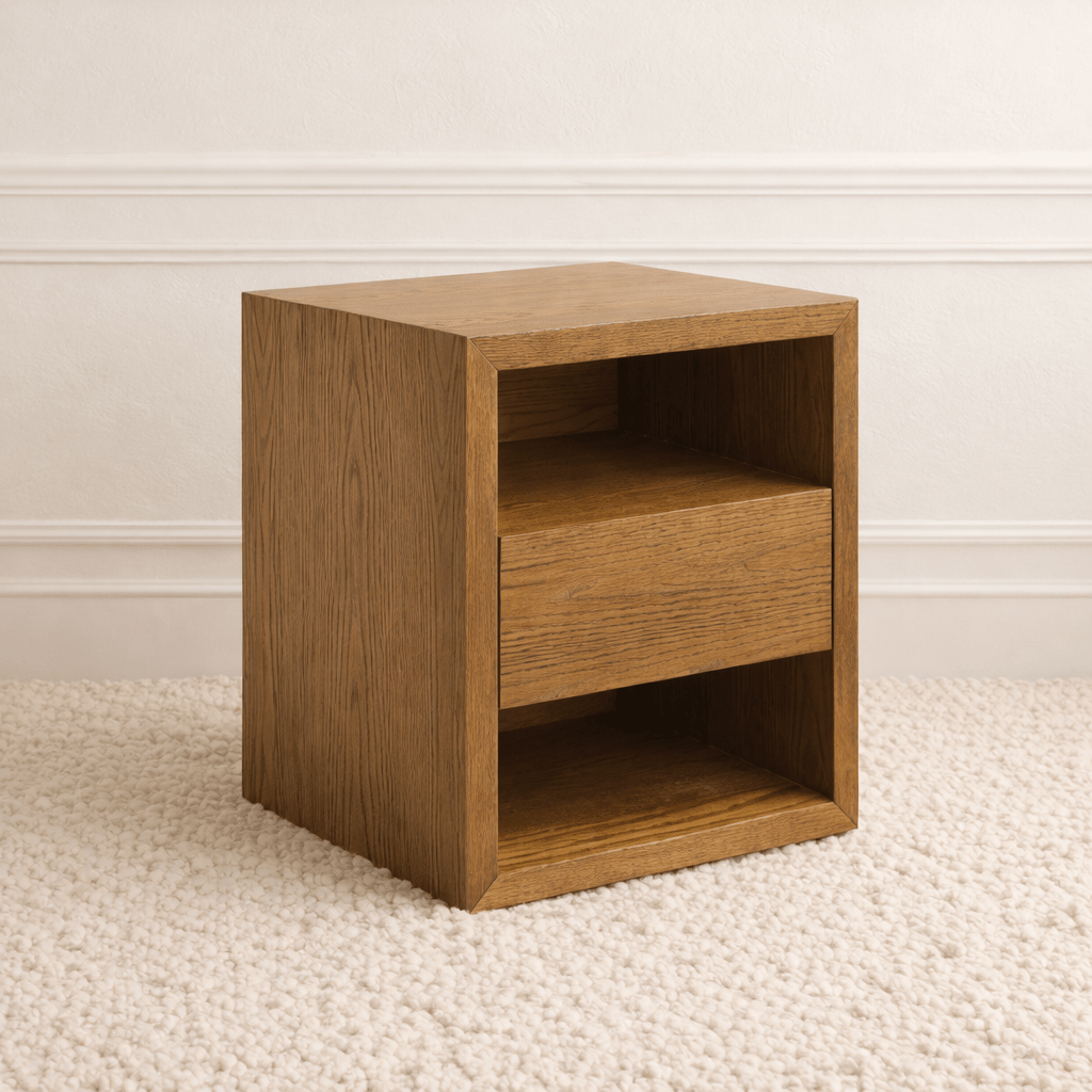 Hasting Wood Bedside Table Brown - Urban Lifestyle