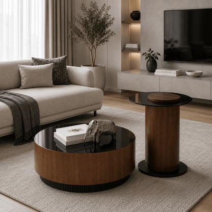 Horizon Coffee Table Set Walnut - Urban Lifestyle General Trading LLC