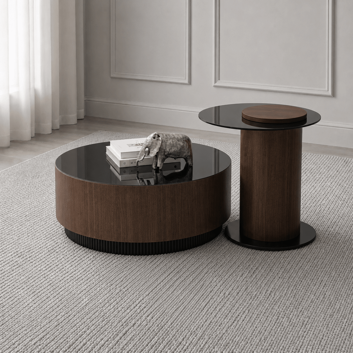 Horizon Coffee Table Set Walnut - Urban Lifestyle General Trading LLC