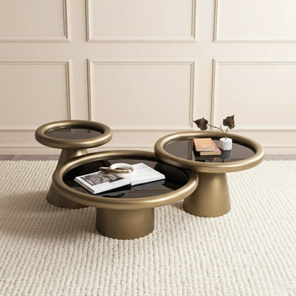 Intense Gold Black Coffee Table Set - Urban Lifestyle Furniture