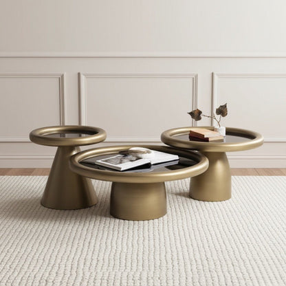 Intense Gold Black Coffee Table Set - Urban Lifestyle Furniture
