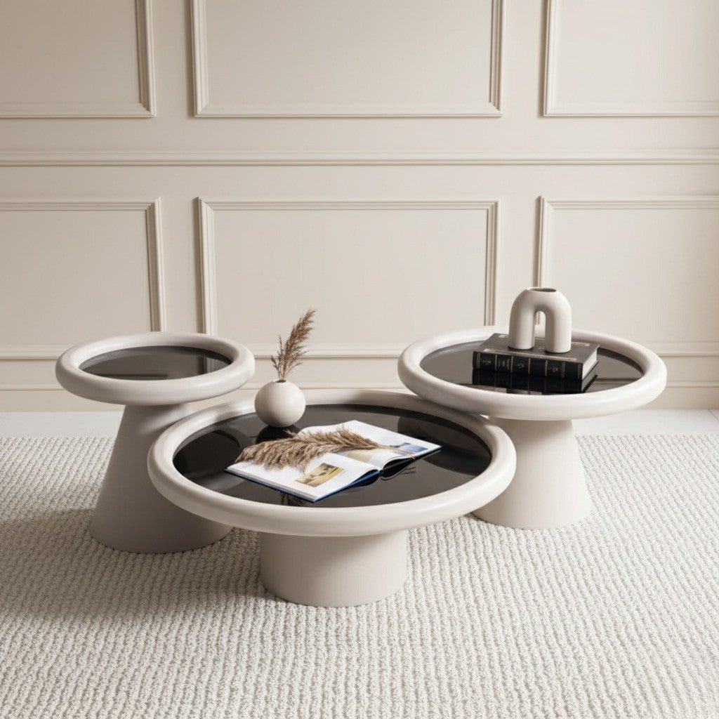 Intense Sand Black Coffee Table Set - Urban Lifestyle Furniture