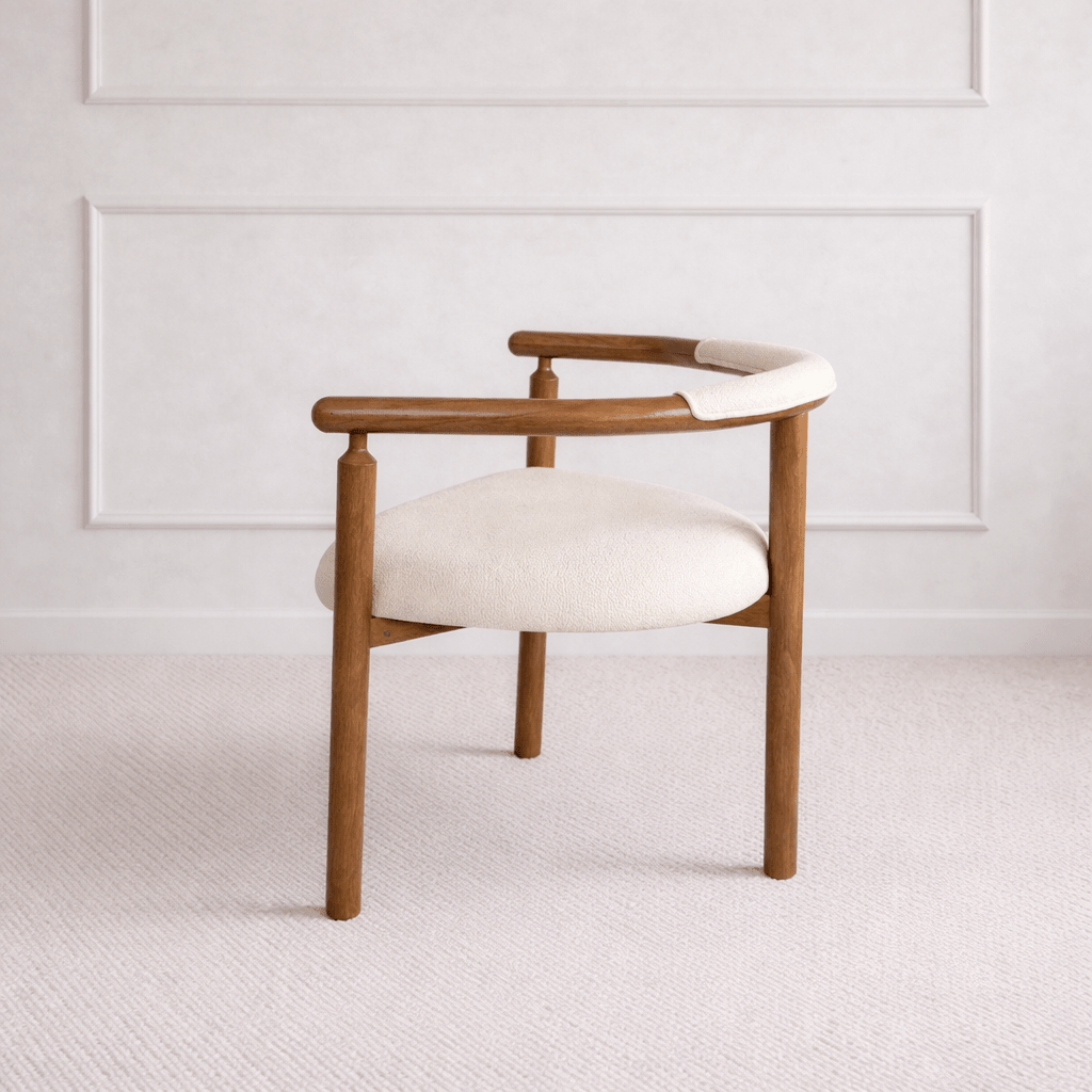 Kairo Wood Armchair White - Urban Lifestyle