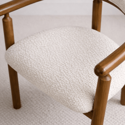 Kairo Wood Armchair White - Urban Lifestyle